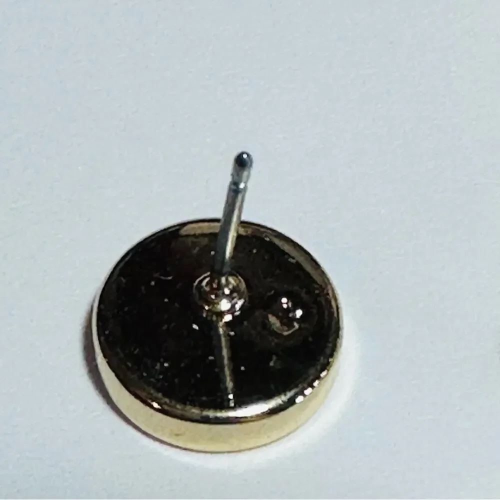 Kate Spade - Spot The Spade, White and Gold Stud Earrings, NWT